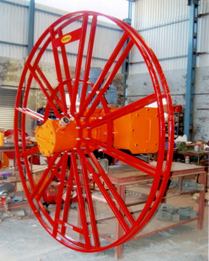 Direct drive torque controlled motorised cable reeling drum