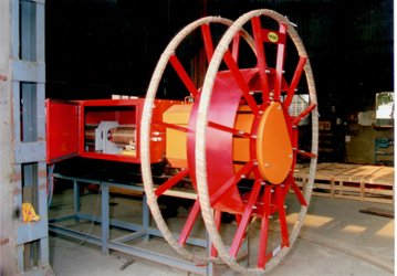indirect drive torque controlled motorised cablereeling drum